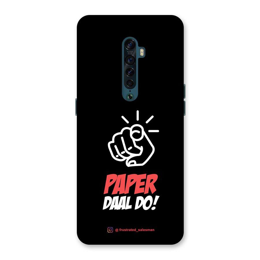 Paper Daal Do Black Back Case for Oppo Reno2