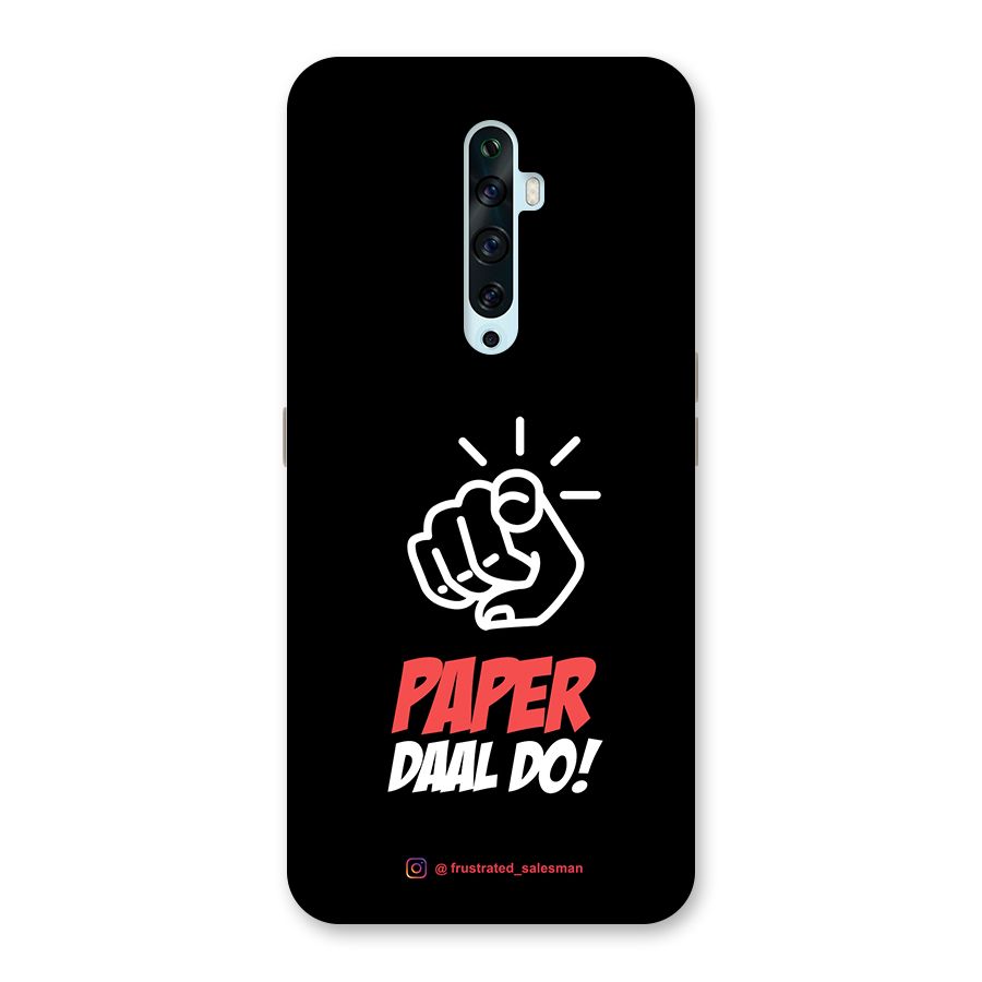 Paper Daal Do Black Back Case for Oppo Reno2 Z