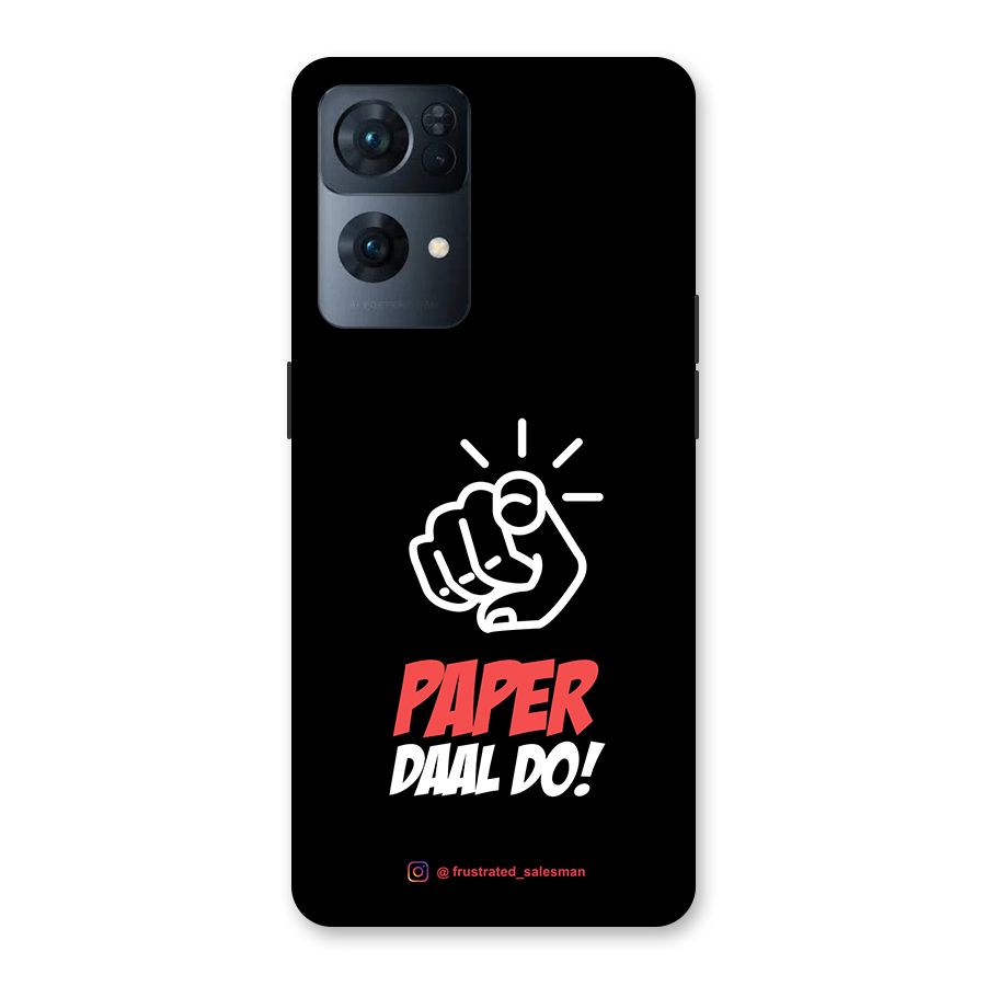 Paper Daal Do Black Back Case for Oppo Reno7 Pro 5G