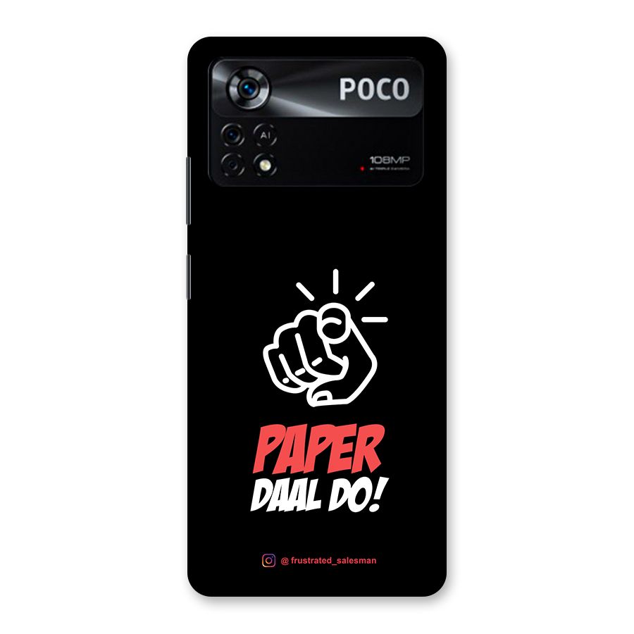 Paper Daal Do Black Back Case for Poco X4 Pro 5G