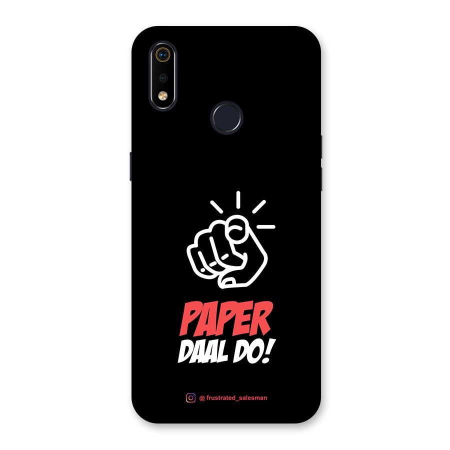 Paper Daal Do Black Back Case for Realme 3i