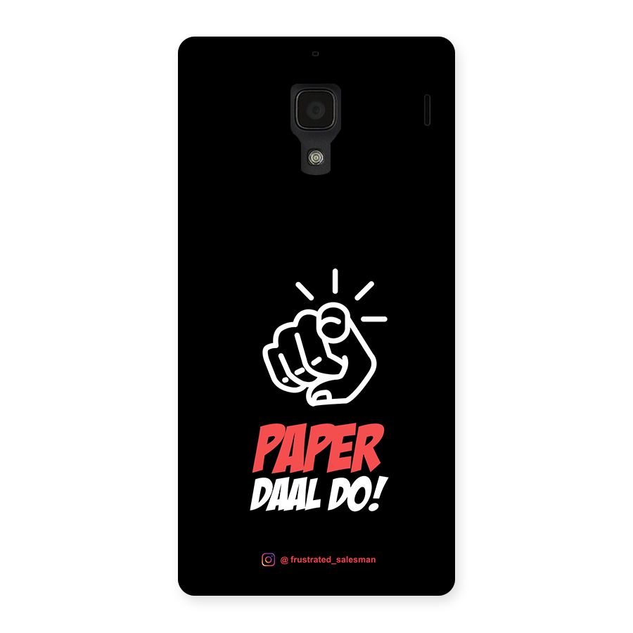 Paper Daal Do Black Back Case for Redmi 1S
