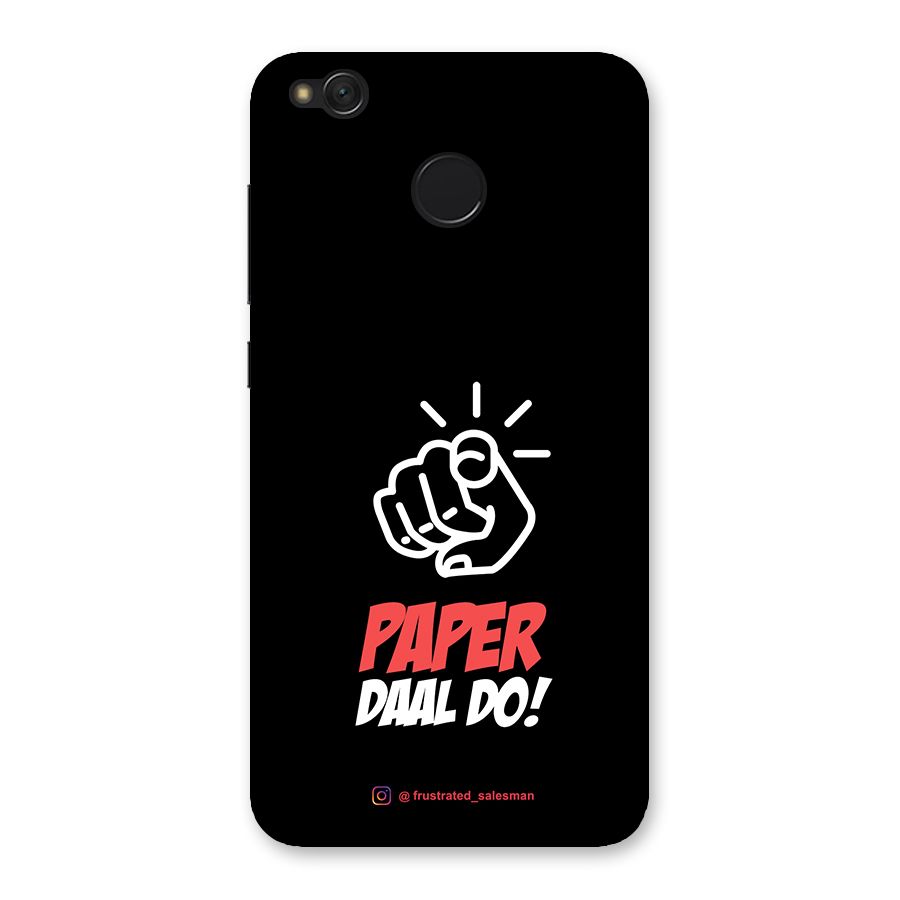 Paper Daal Do Black Back Case for Redmi 4