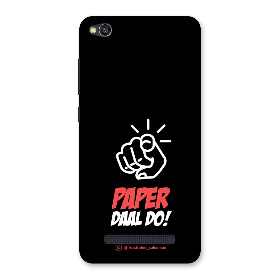 Paper Daal Do Black Back Case for Redmi 4A
