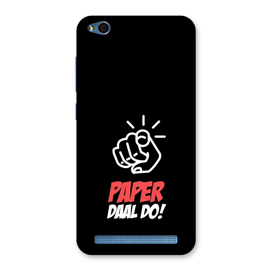 Paper Daal Do Black Back Case for Redmi 5A