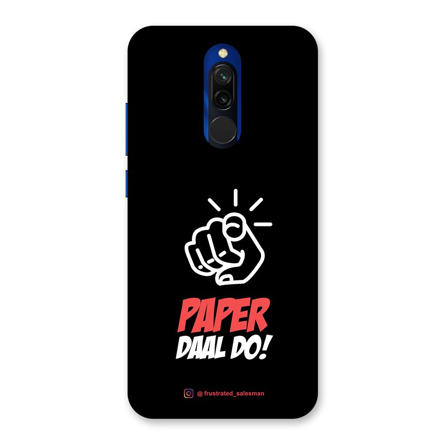 Paper Daal Do Black Back Case for Redmi 8