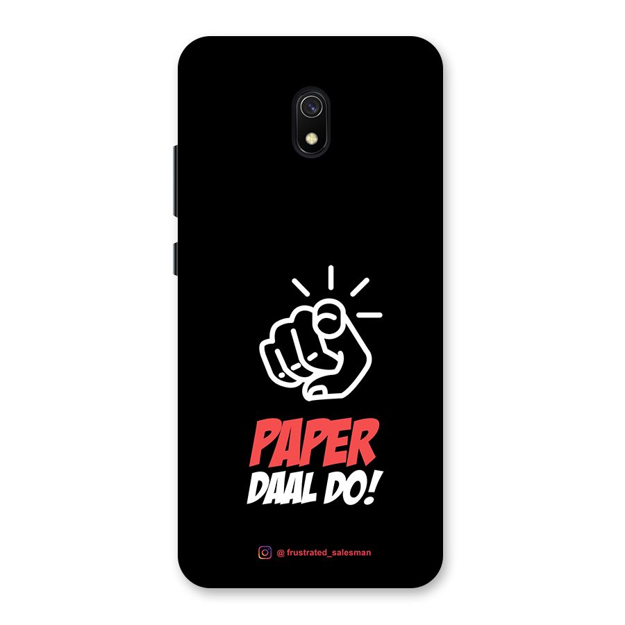 Paper Daal Do Black Back Case for Redmi 8A