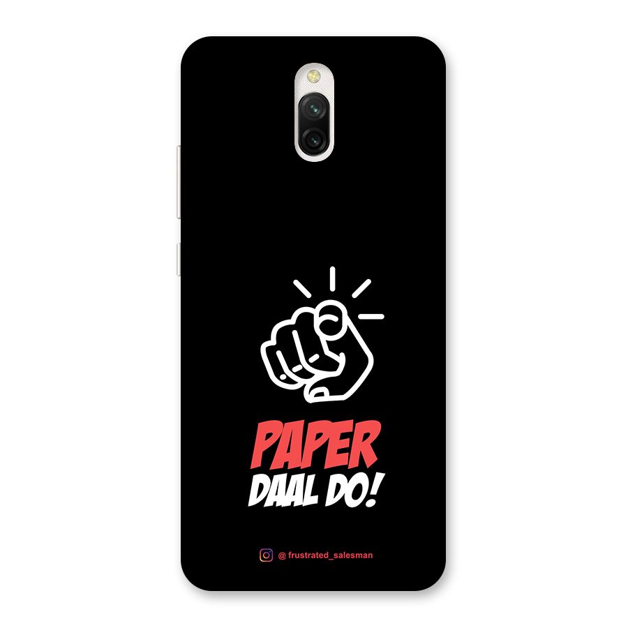 Paper Daal Do Black Back Case for Redmi 8A Dual