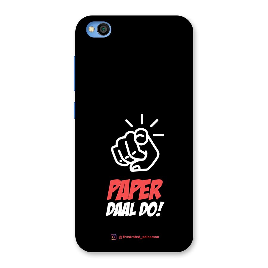 Paper Daal Do Black Back Case for Redmi Go