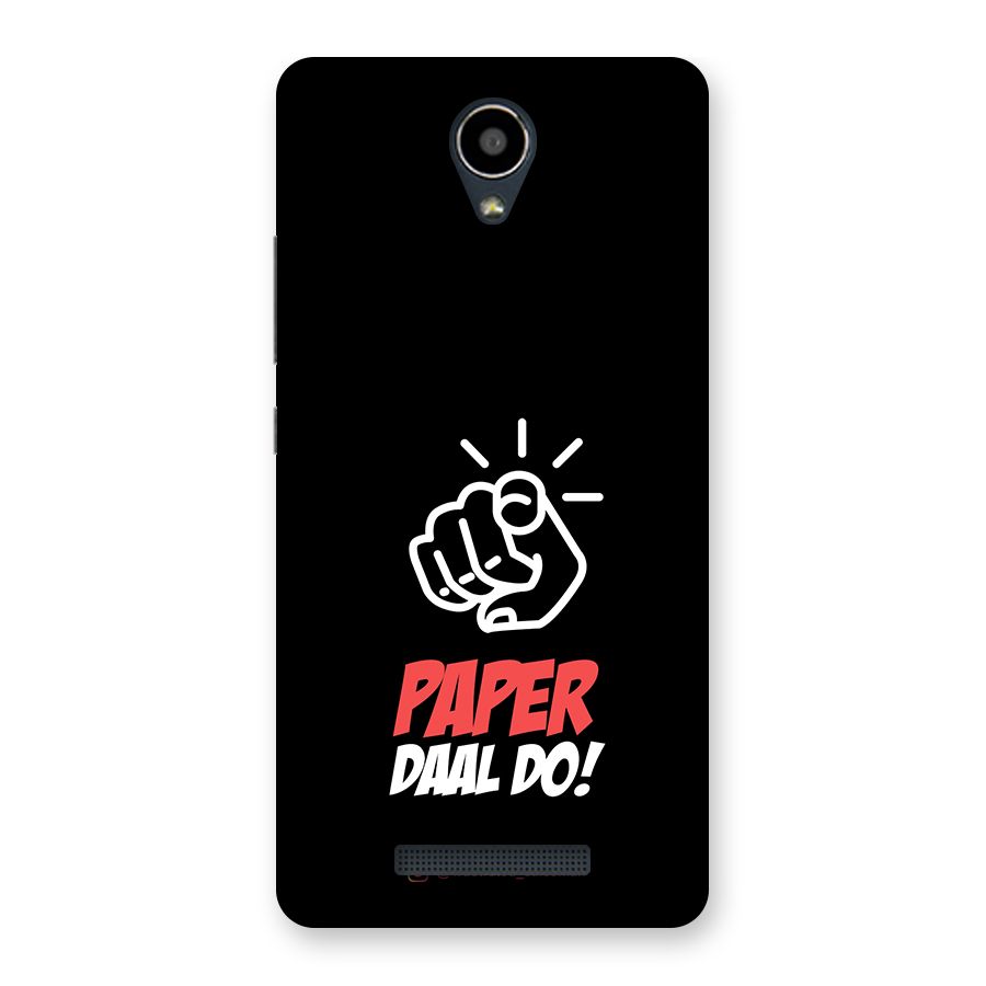 Paper Daal Do Black Back Case for Redmi Note 2