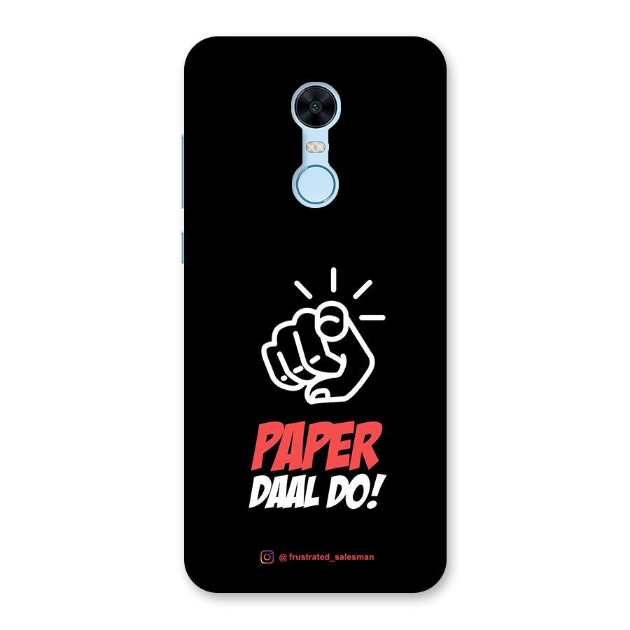 Paper Daal Do Black Back Case for Redmi Note 5
