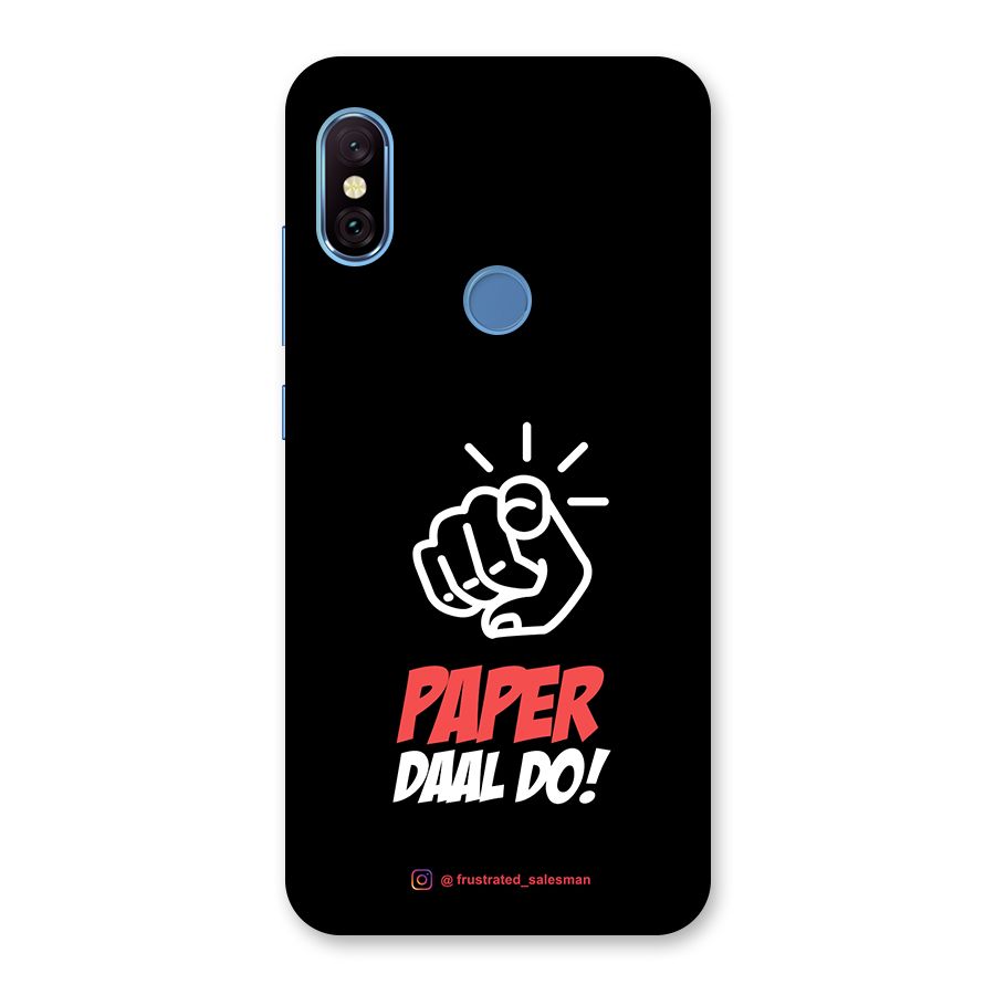 Paper Daal Do Black Back Case for Redmi Note 6 Pro