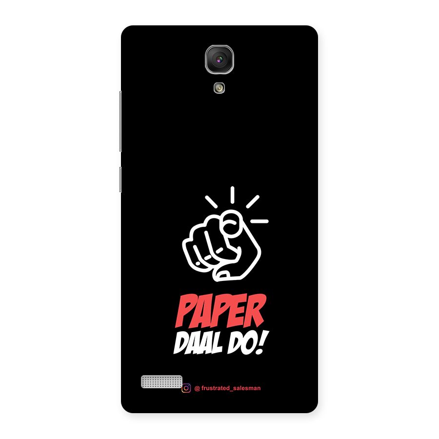 Paper Daal Do Black Back Case for Redmi Note Prime
