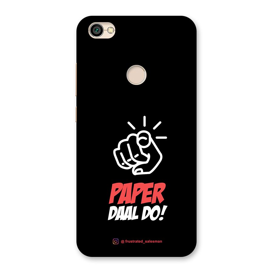Paper Daal Do Black Back Case for Redmi Y1 2017