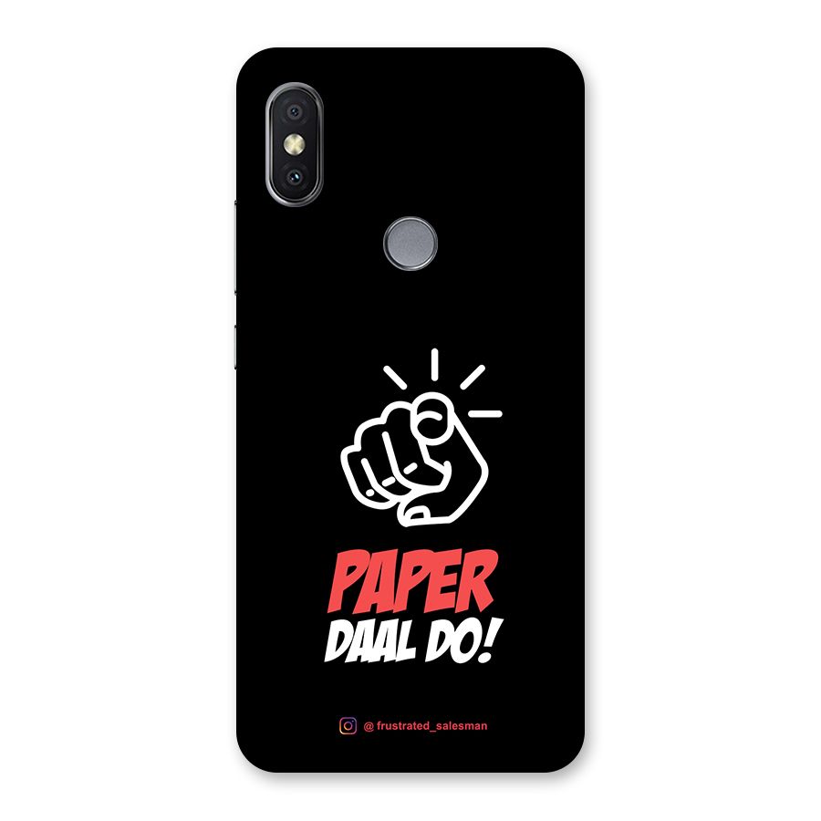 Paper Daal Do Black Back Case for Redmi Y2