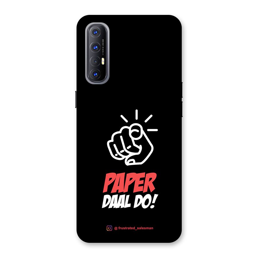 Paper Daal Do Black Back Case for Reno3 Pro