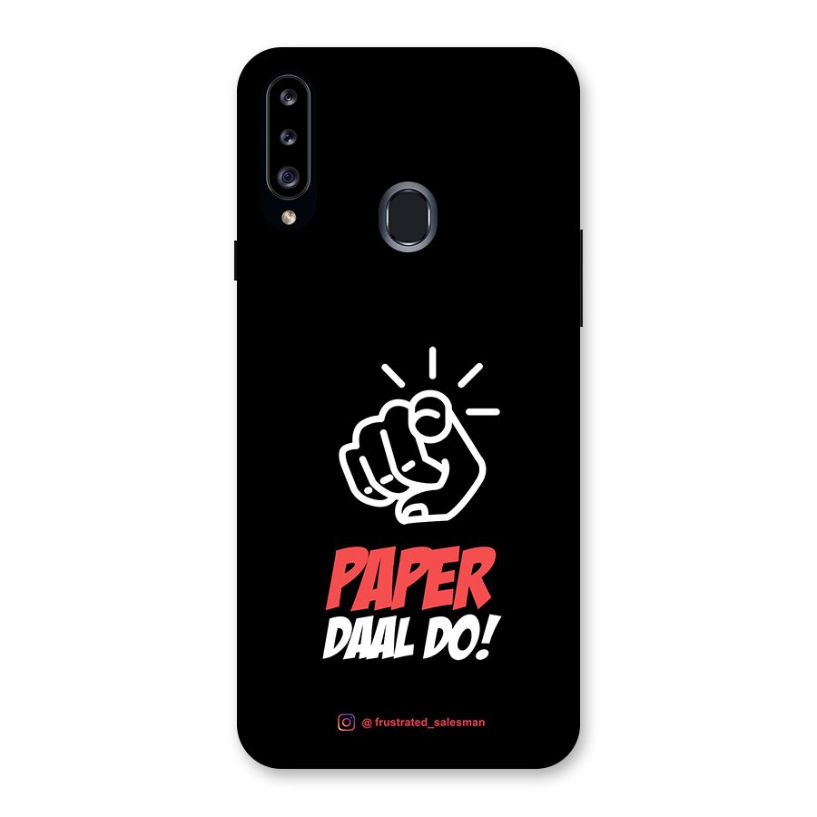 Paper Daal Do Black Back Case for Samsung Galaxy A20s