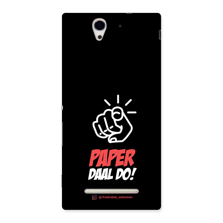 Paper Daal Do Black Back Case for Sony Xperia C3