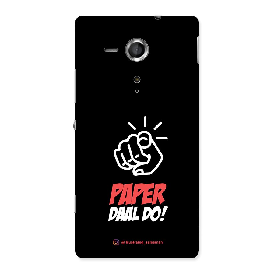 Paper Daal Do Black Back Case for Sony Xperia SP
