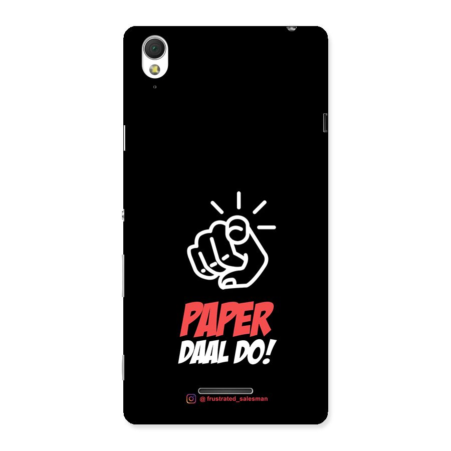 Paper Daal Do Black Back Case for Sony Xperia T3