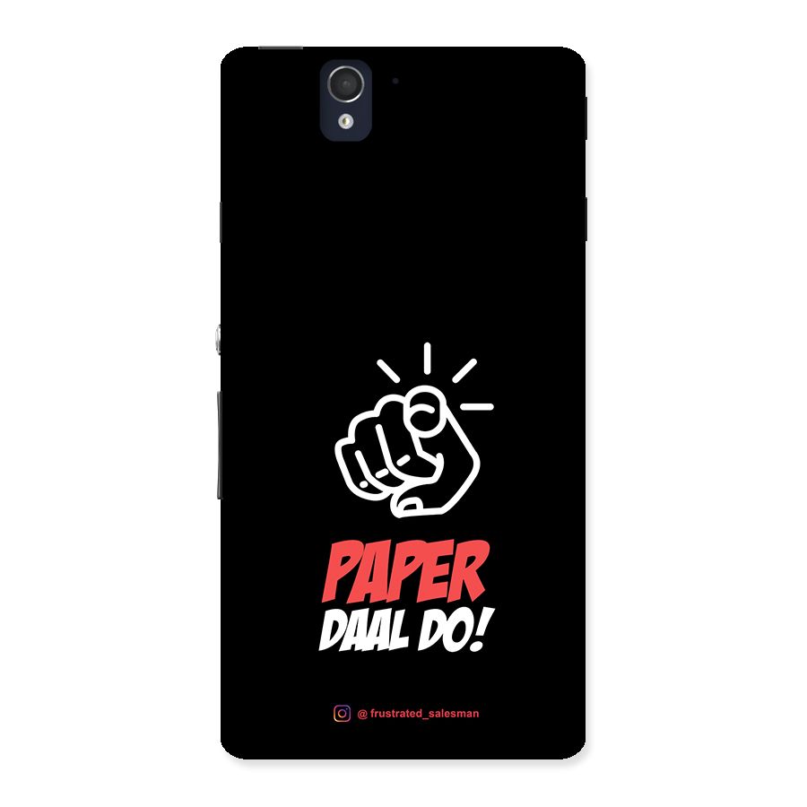 Paper Daal Do Black Back Case for Sony Xperia Z
