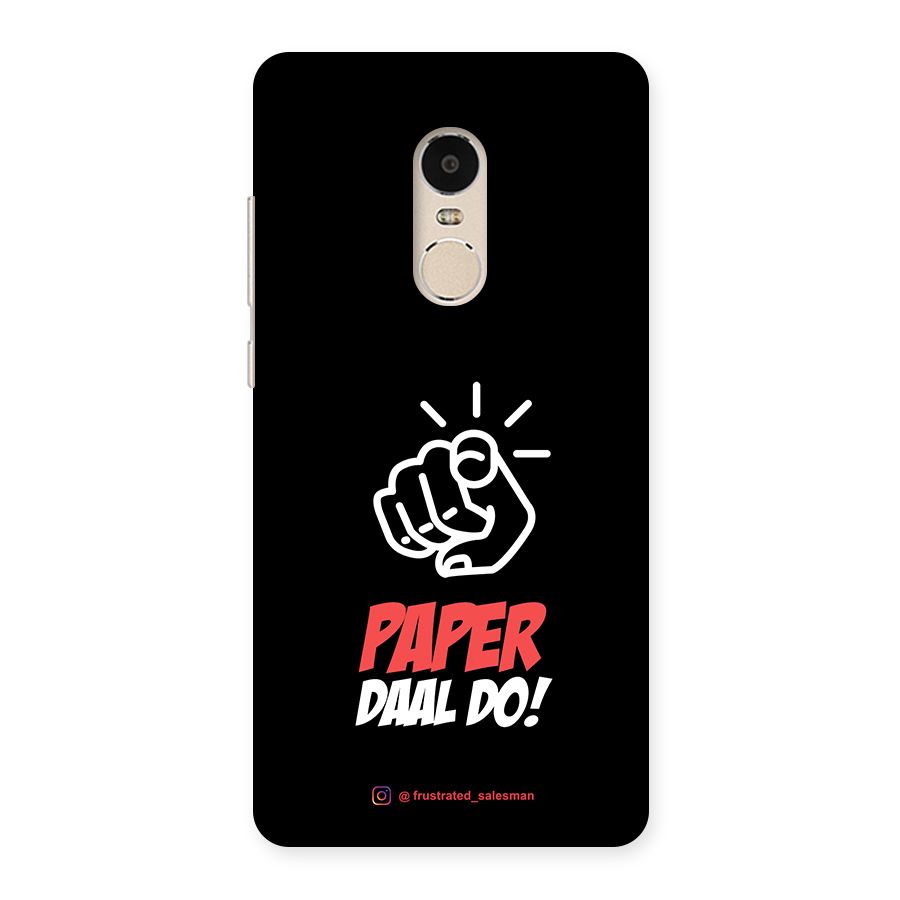 Paper Daal Do Black Back Case for Xiaomi Redmi Note 4