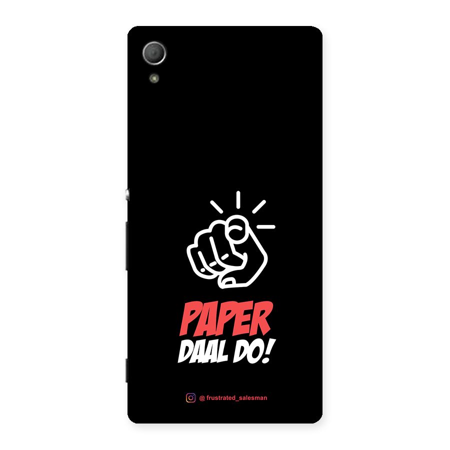 Paper Daal Do Black Back Case for Xperia Z3 Plus