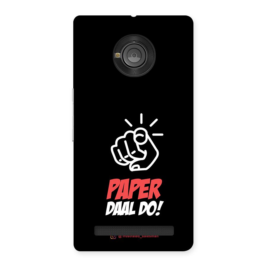 Paper Daal Do Black Back Case for Yu Yuphoria
