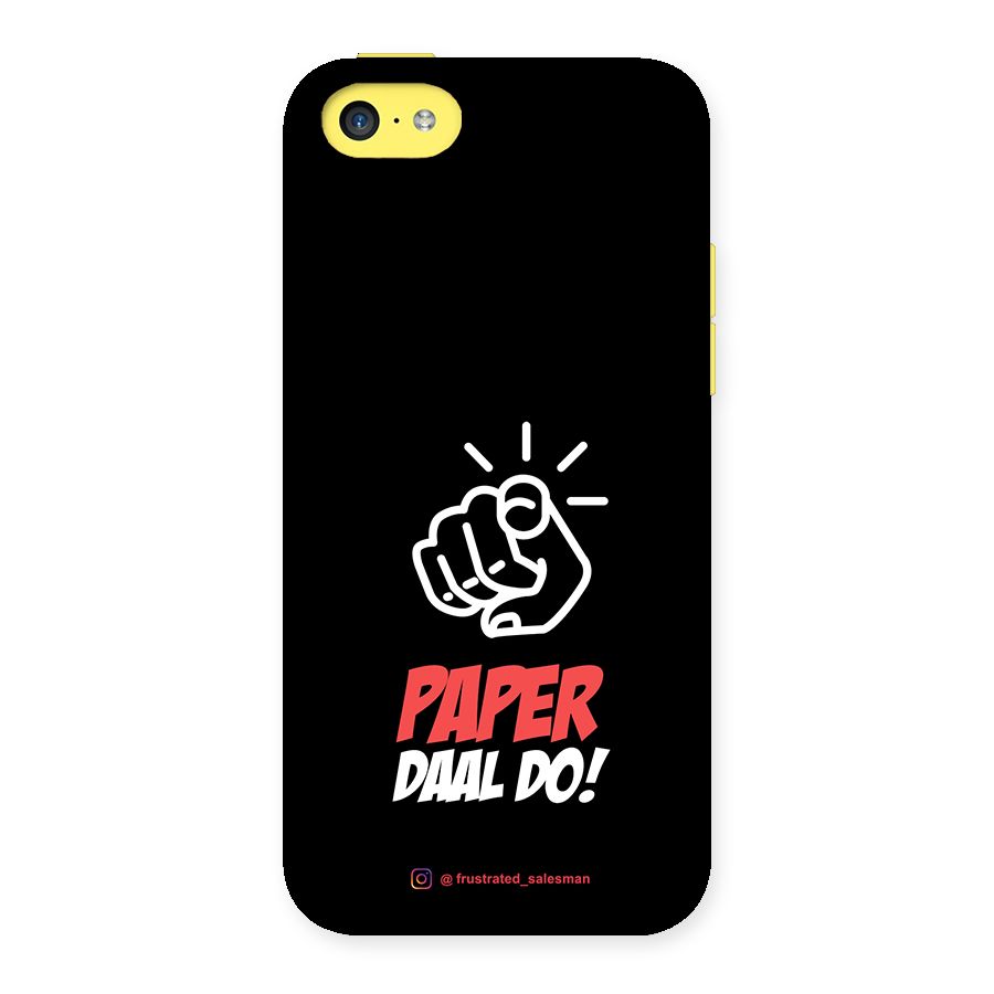 Paper Daal Do Black Back Case for iPhone 5C