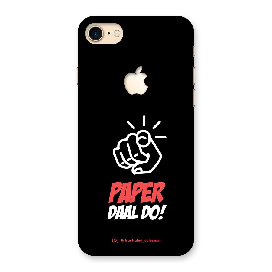 Paper Daal Do Black Back Case for iPhone 7 Apple Cut