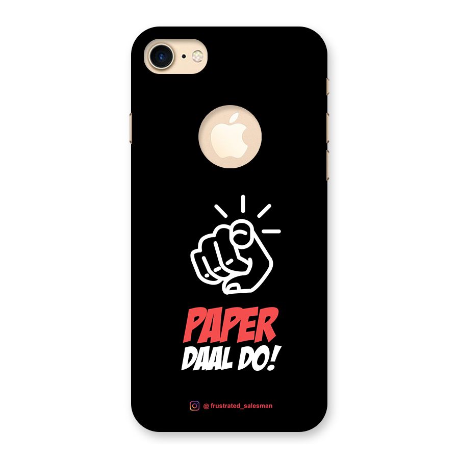 Paper Daal Do Black Back Case for iPhone 8 Logo Cut
