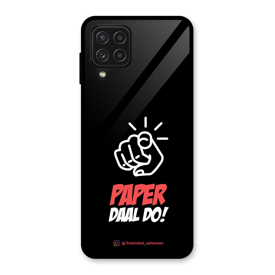 Paper Daal Do Black Glass Back Case for Galaxy A22 4G