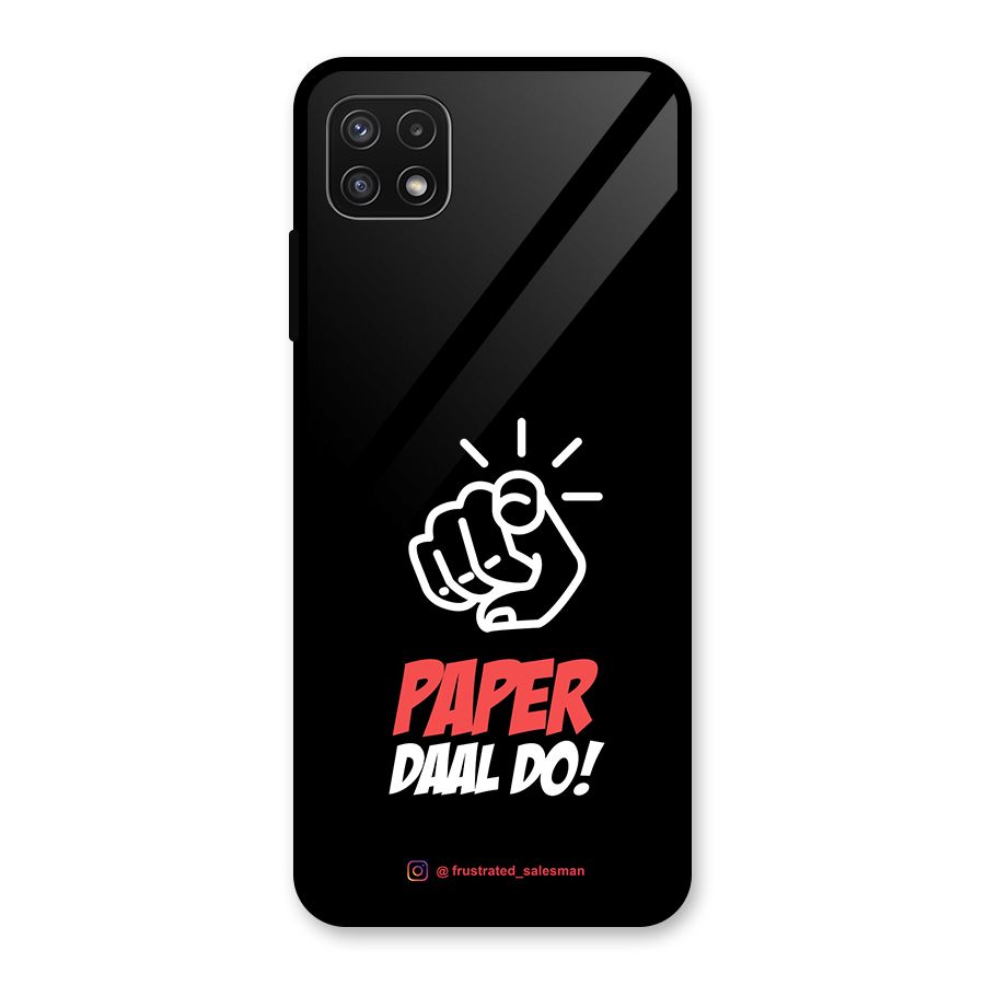 Paper Daal Do Black Glass Back Case for Galaxy A22 5G