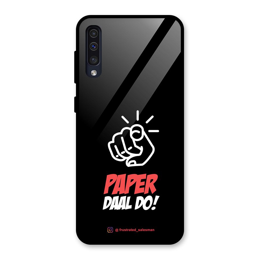 Paper Daal Do Black Glass Back Case for Galaxy A30s