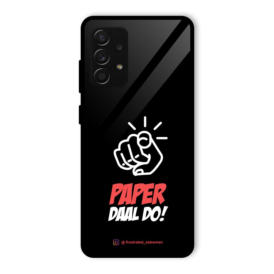 Paper Daal Do Black Glass Back Case for Galaxy A53 5G
