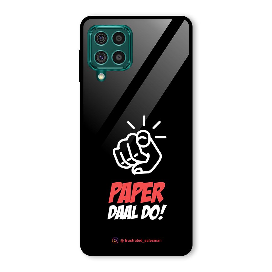 Paper Daal Do Black Glass Back Case for Galaxy F62