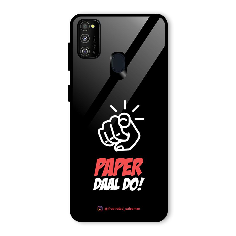 Paper Daal Do Black Glass Back Case for Galaxy M30s