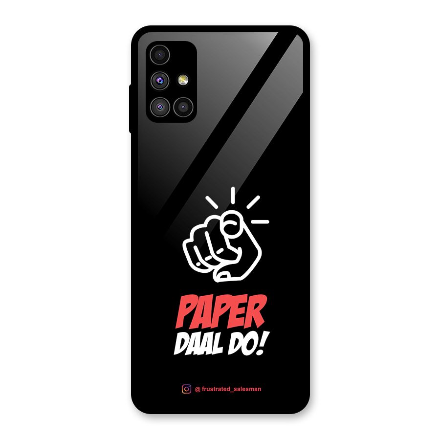 Paper Daal Do Black Glass Back Case for Galaxy M51