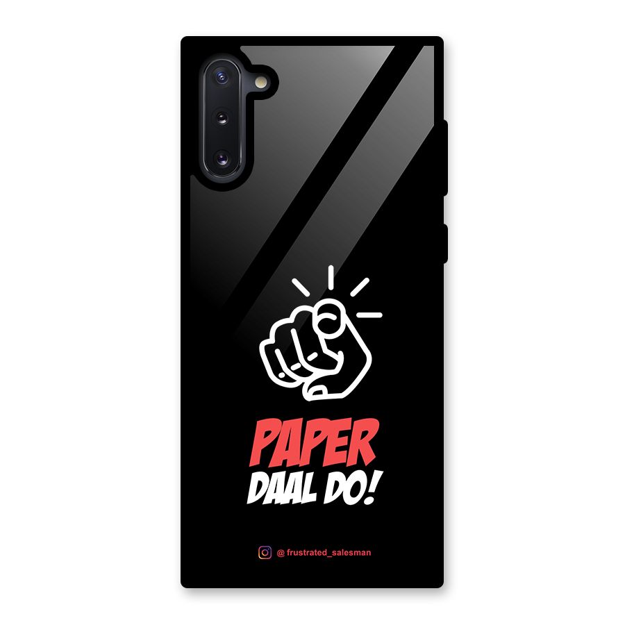 Paper Daal Do Black Glass Back Case for Galaxy Note 10