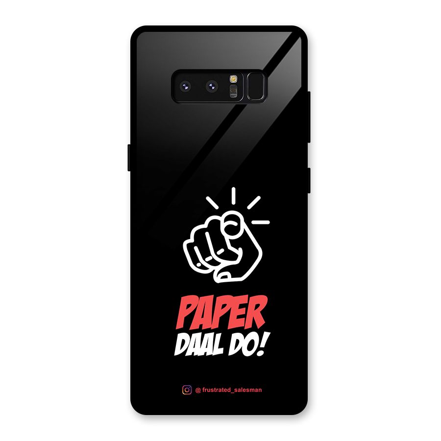 Paper Daal Do Black Glass Back Case for Galaxy Note 8