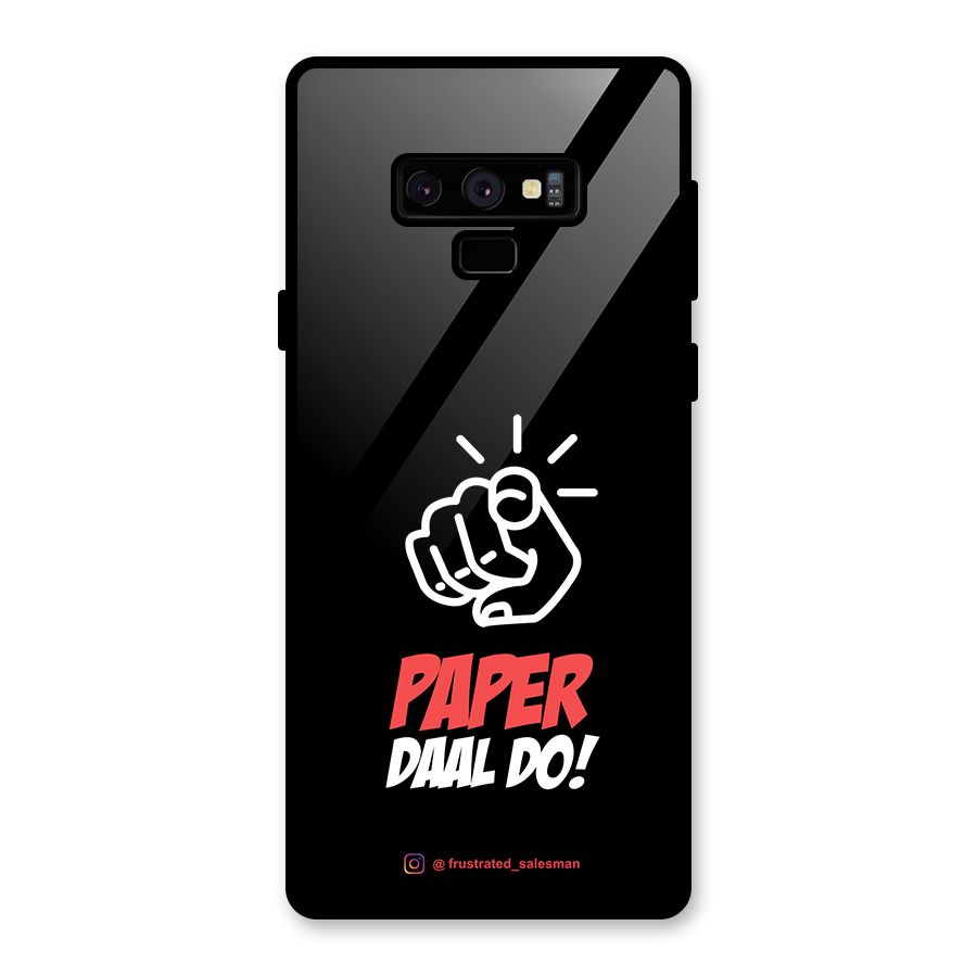 Paper Daal Do Black Glass Back Case for Galaxy Note 9