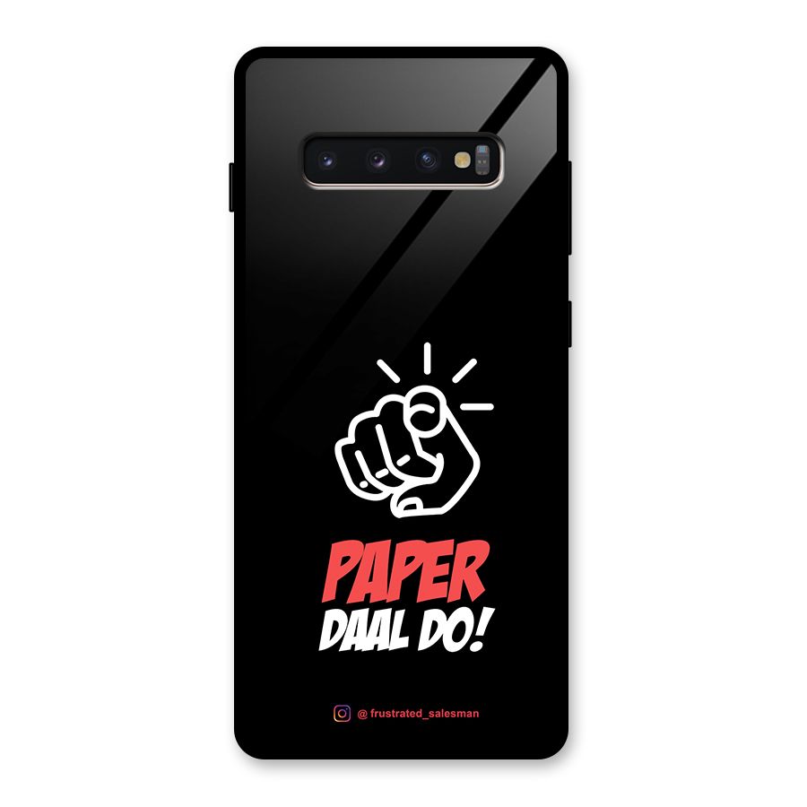 Paper Daal Do Black Glass Back Case for Galaxy S10 Plus