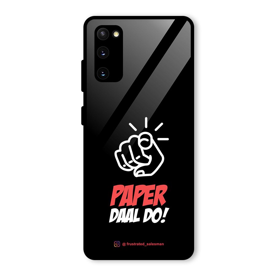 Paper Daal Do Black Glass Back Case for Galaxy S20 FE 5G