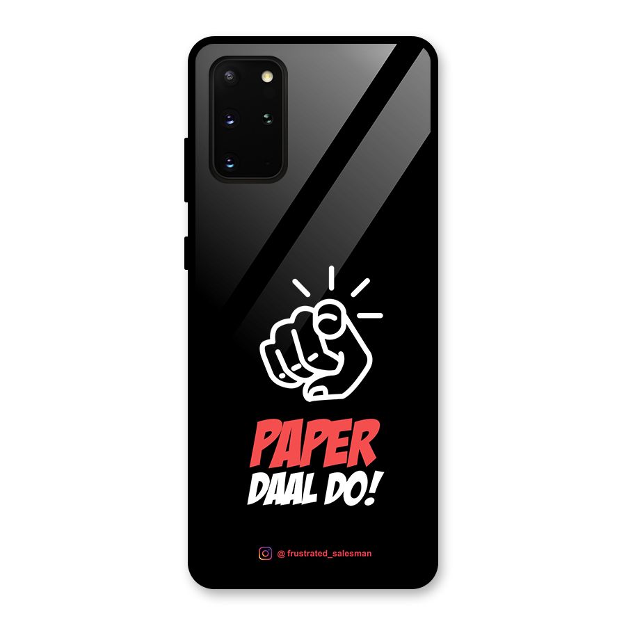 Paper Daal Do Black Glass Back Case for Galaxy S20 Plus