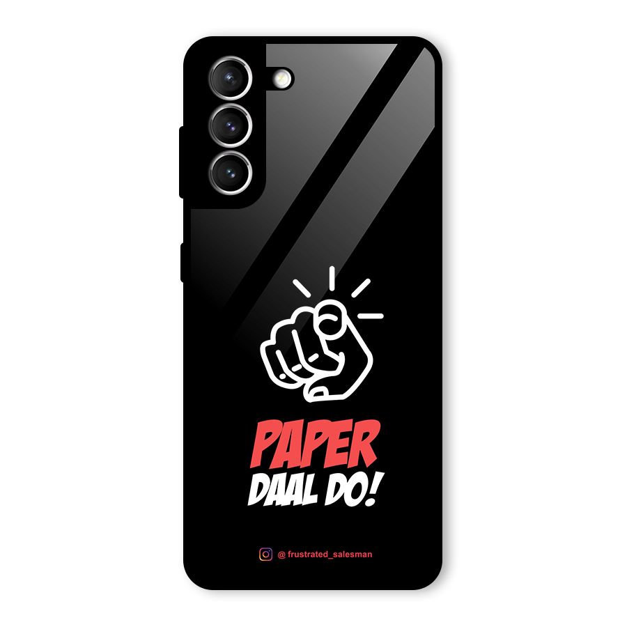 Paper Daal Do Black Glass Back Case for Galaxy S21 5G