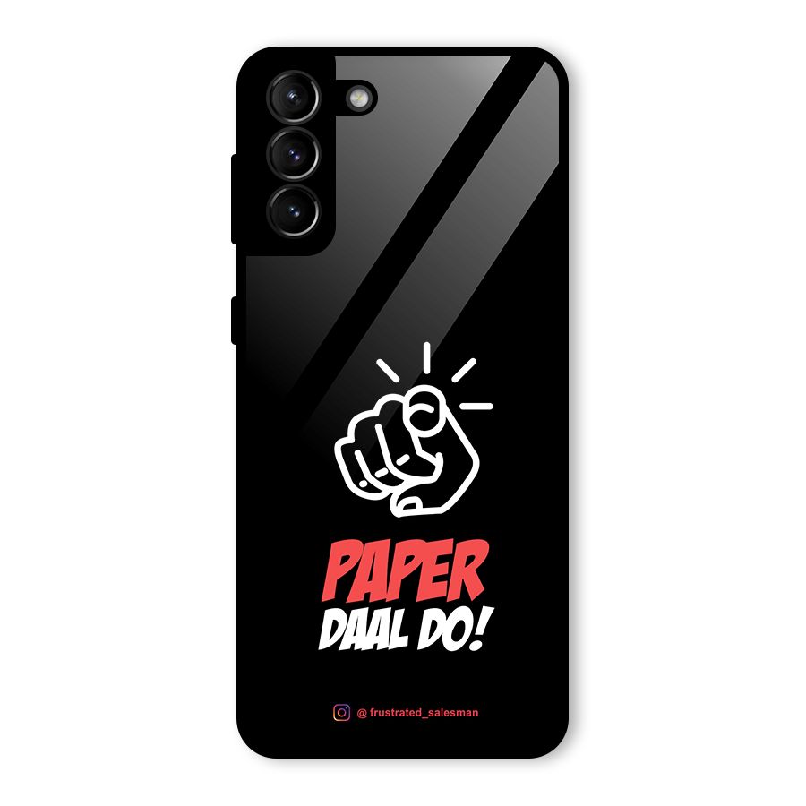 Paper Daal Do Black Glass Back Case for Galaxy S21 Plus