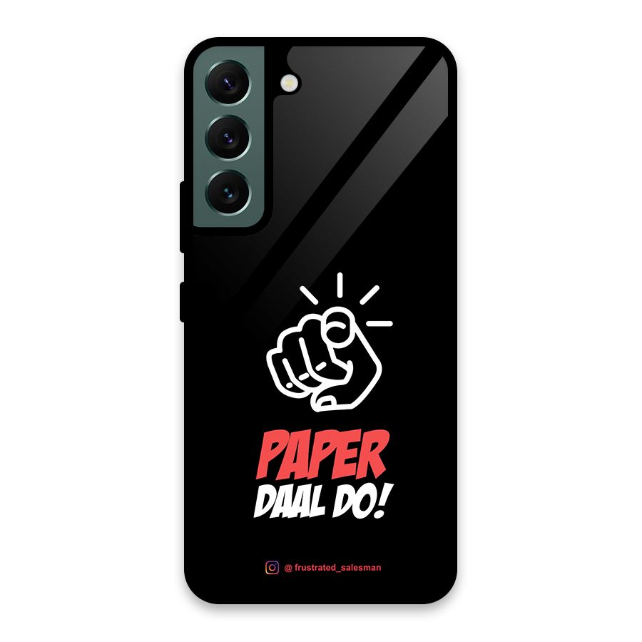 Paper Daal Do Black Glass Back Case for Galaxy S22 5G