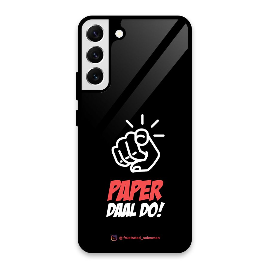 Paper Daal Do Black Glass Back Case for Galaxy S22 Plus 5G