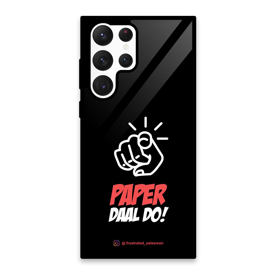 Paper Daal Do Black Glass Back Case for Galaxy S22 Ultra 5G