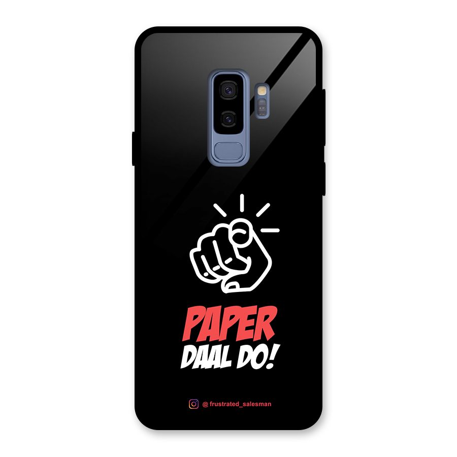 Paper Daal Do Black Glass Back Case for Galaxy S9 Plus